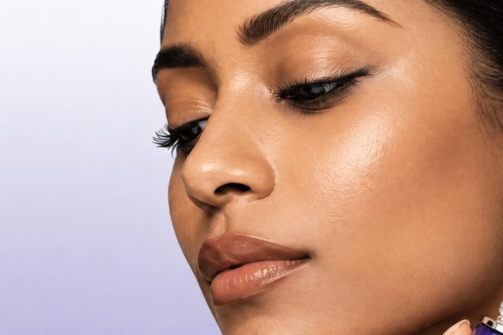 Close-up of a woman’s face and eye area